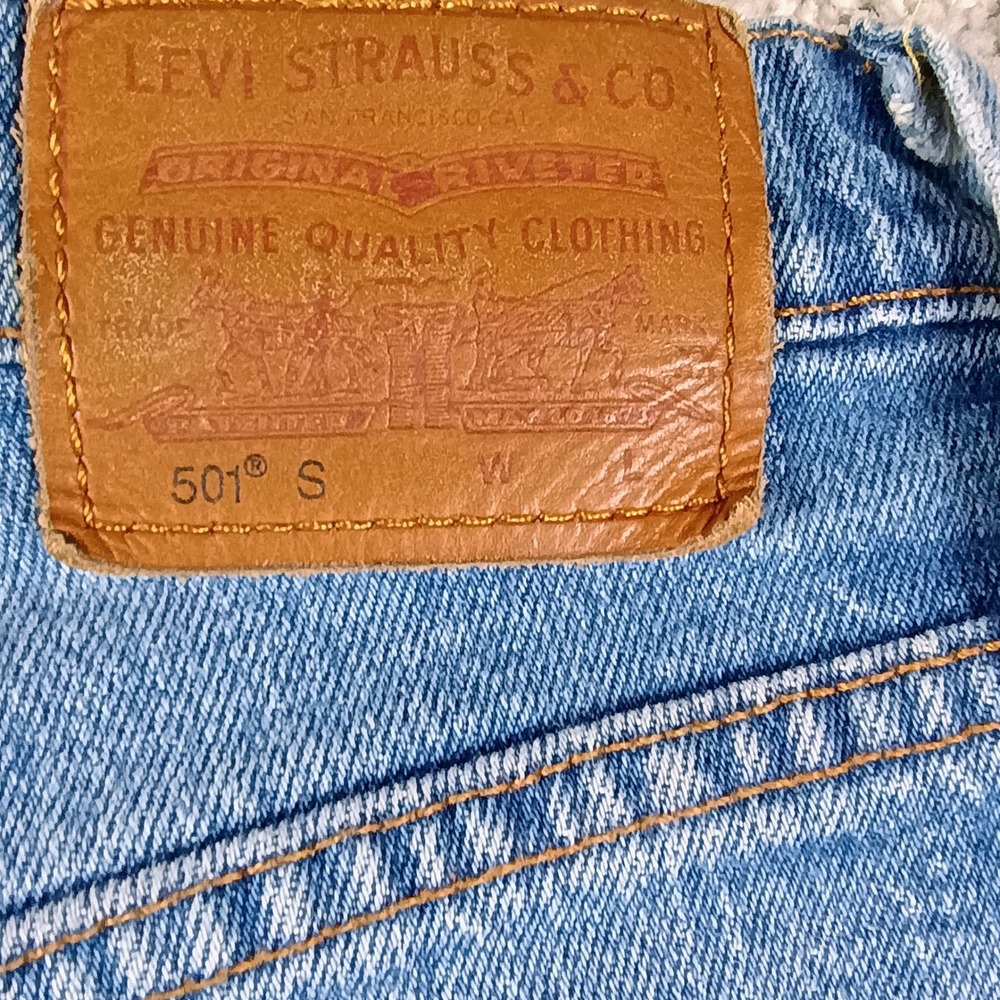 Levis 501 Skinny Jeans Womens 27 Big E Made in USA High Rise EUC - Picture 16 of 16